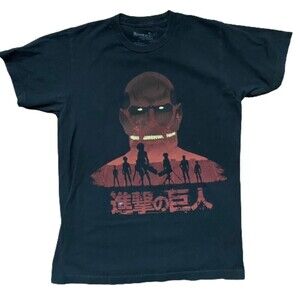 Attack On Titan Colossal Titan Red Black T-Shirt Anime Unisex Size Small